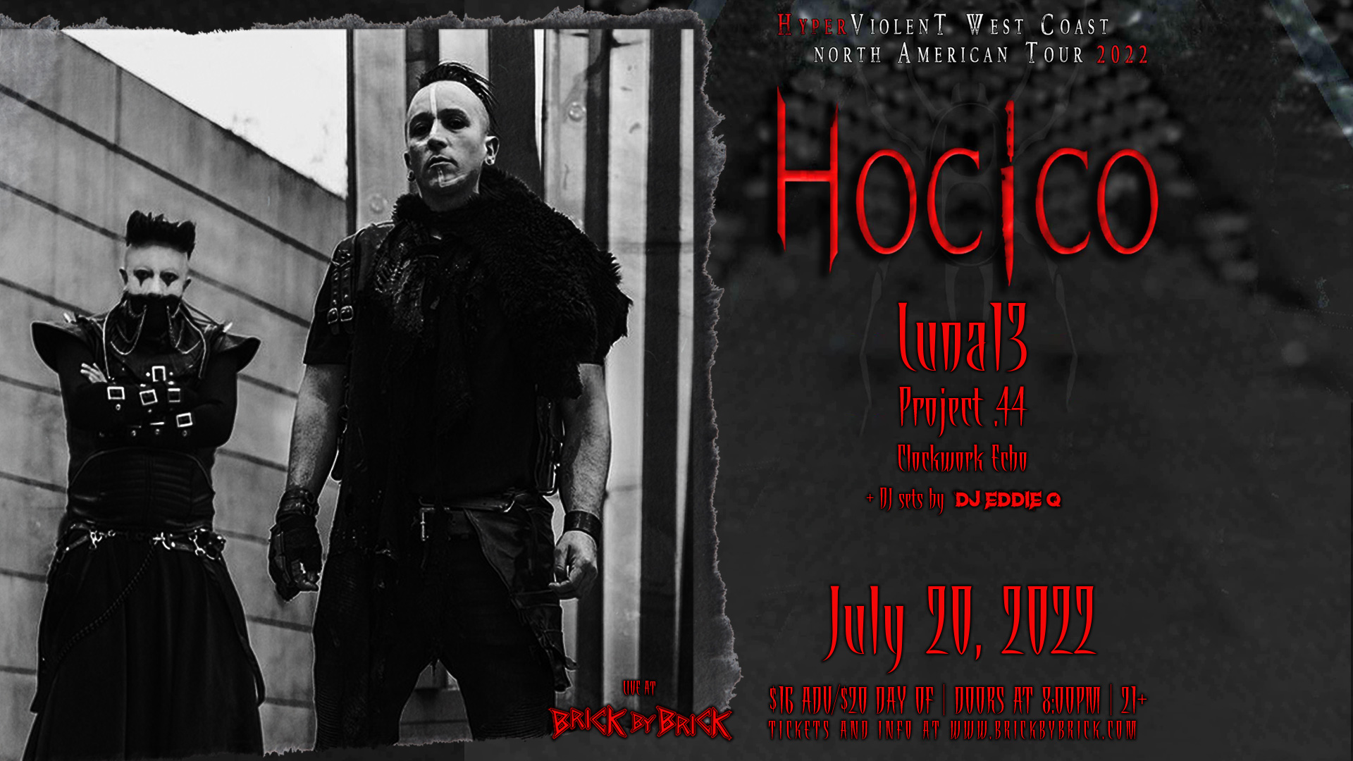 Hocico with special guests at Brick by Brick